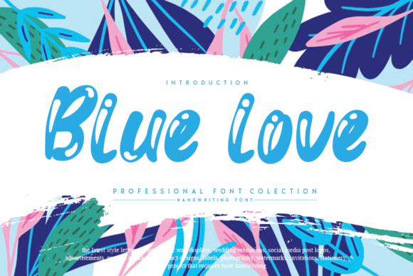 Blue Love Font for Business