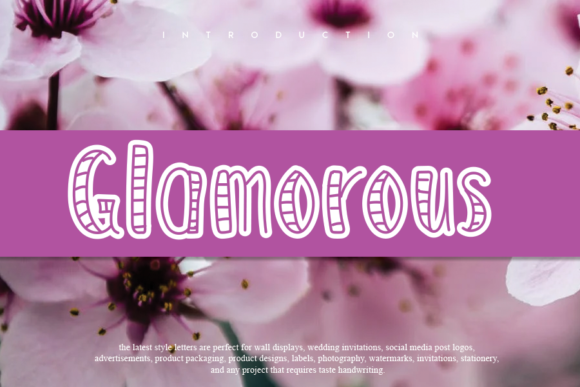 Glamorous Font for Editorial Design