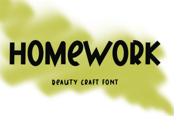Homework: A Bold Display Font