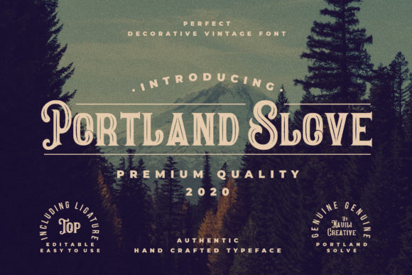 Portland Slove Font for Editorial Design