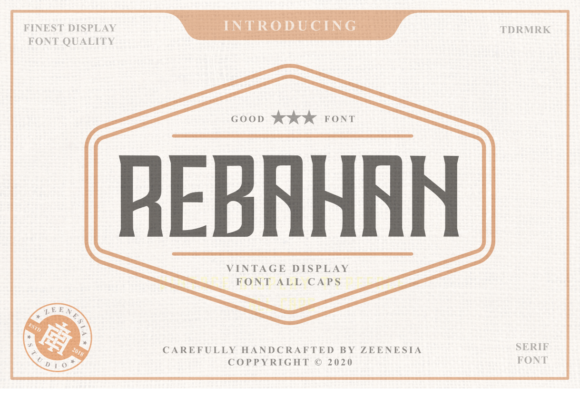 Rebahan: A Vintage Display Font