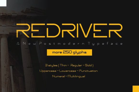 Redriver: A Futuristic Display Font