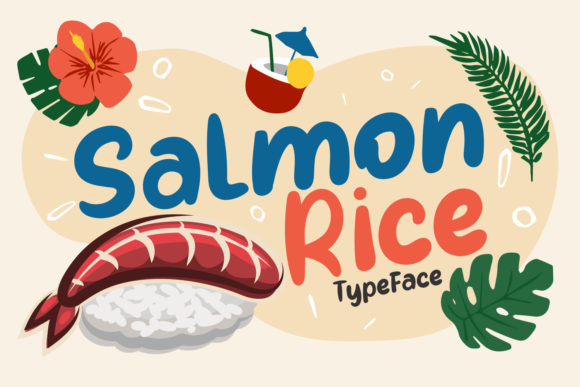 Salmon Rice Font for Creative Design